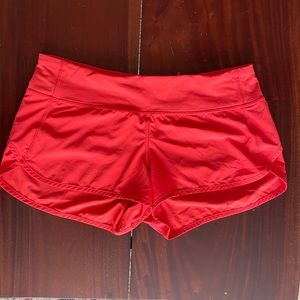 Lululemon Fast and free shorts. Size 6.